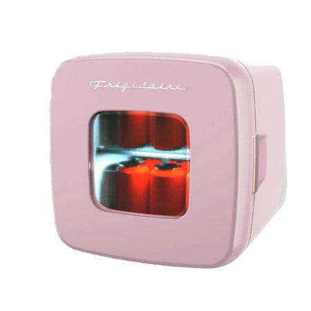 Frigidaire Retro 12 Can Mini Fridge/Skincare Cooler, Efmis351, Pink