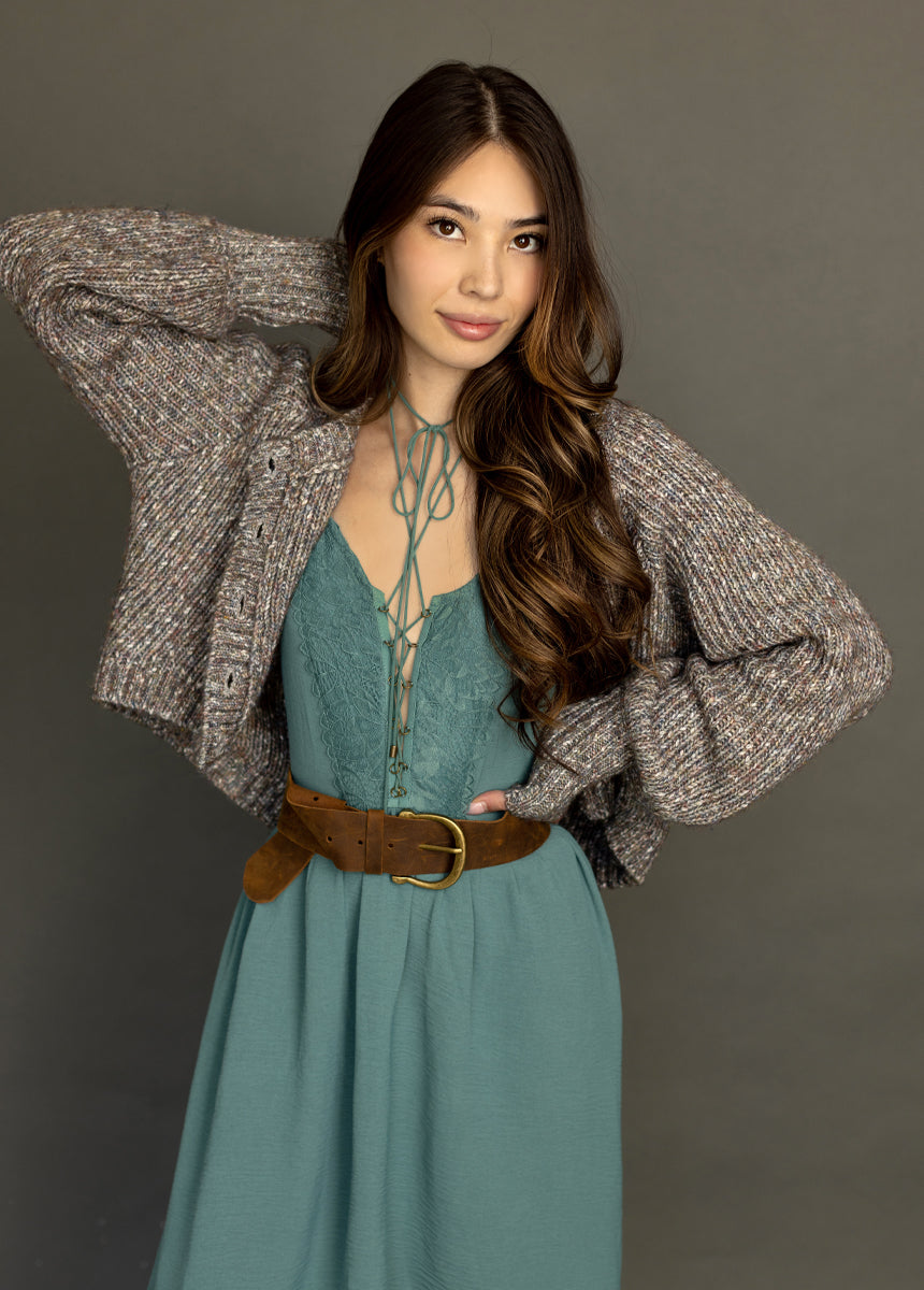Women Holland Dress in Dusty Teal