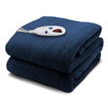 Biddeford Microplush Electric Heated Warming Throw Blanket Navy Blue