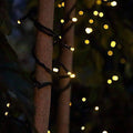 4 Pack - Battery Operated Outdoor Christmas Tree String Lights with 50 Warm White LEDs on 16.5Ft/5M of Dark Green Cable,Ambiance Lighting for Bedroom