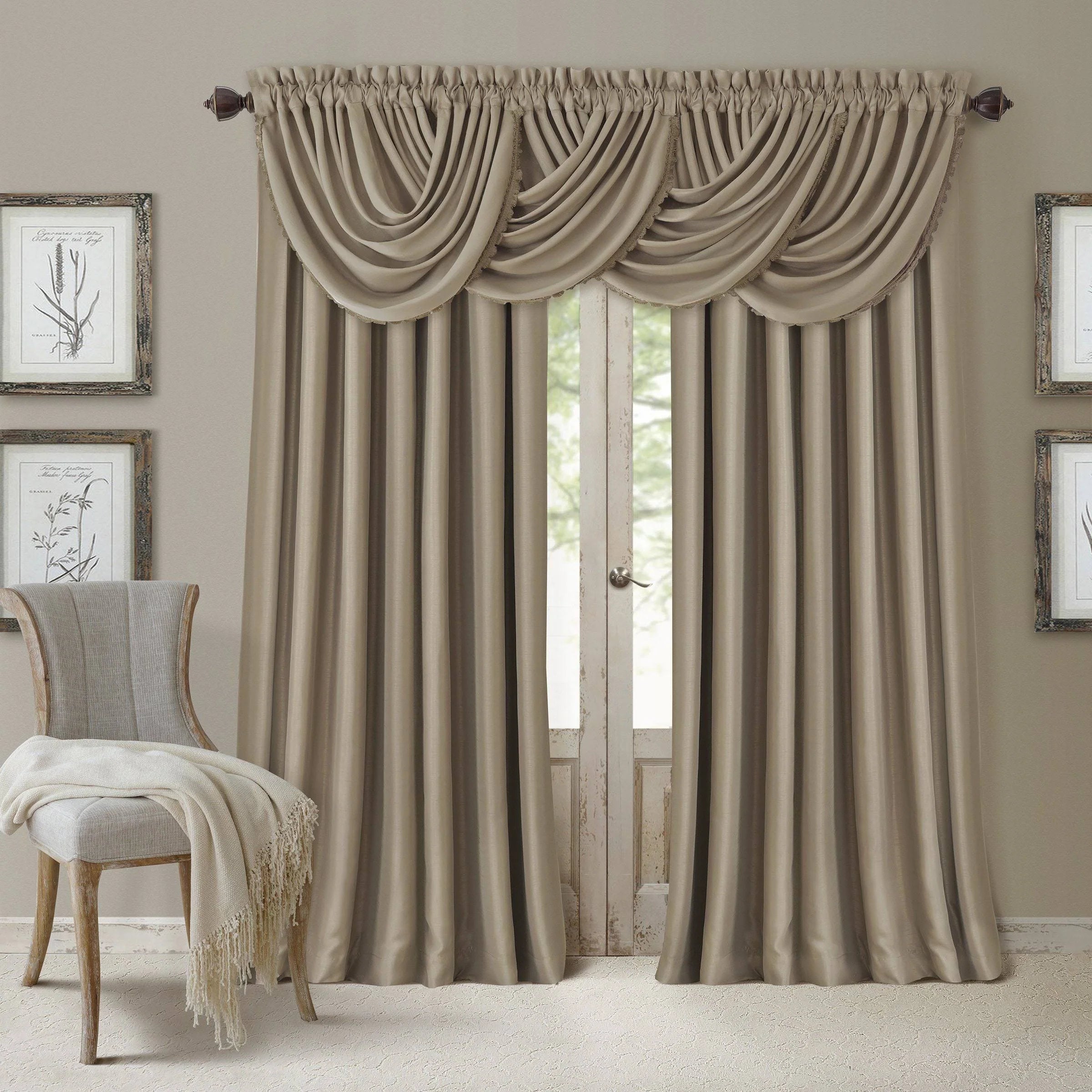 Elrene All Seasons Blackout Curtain Panel Taupe