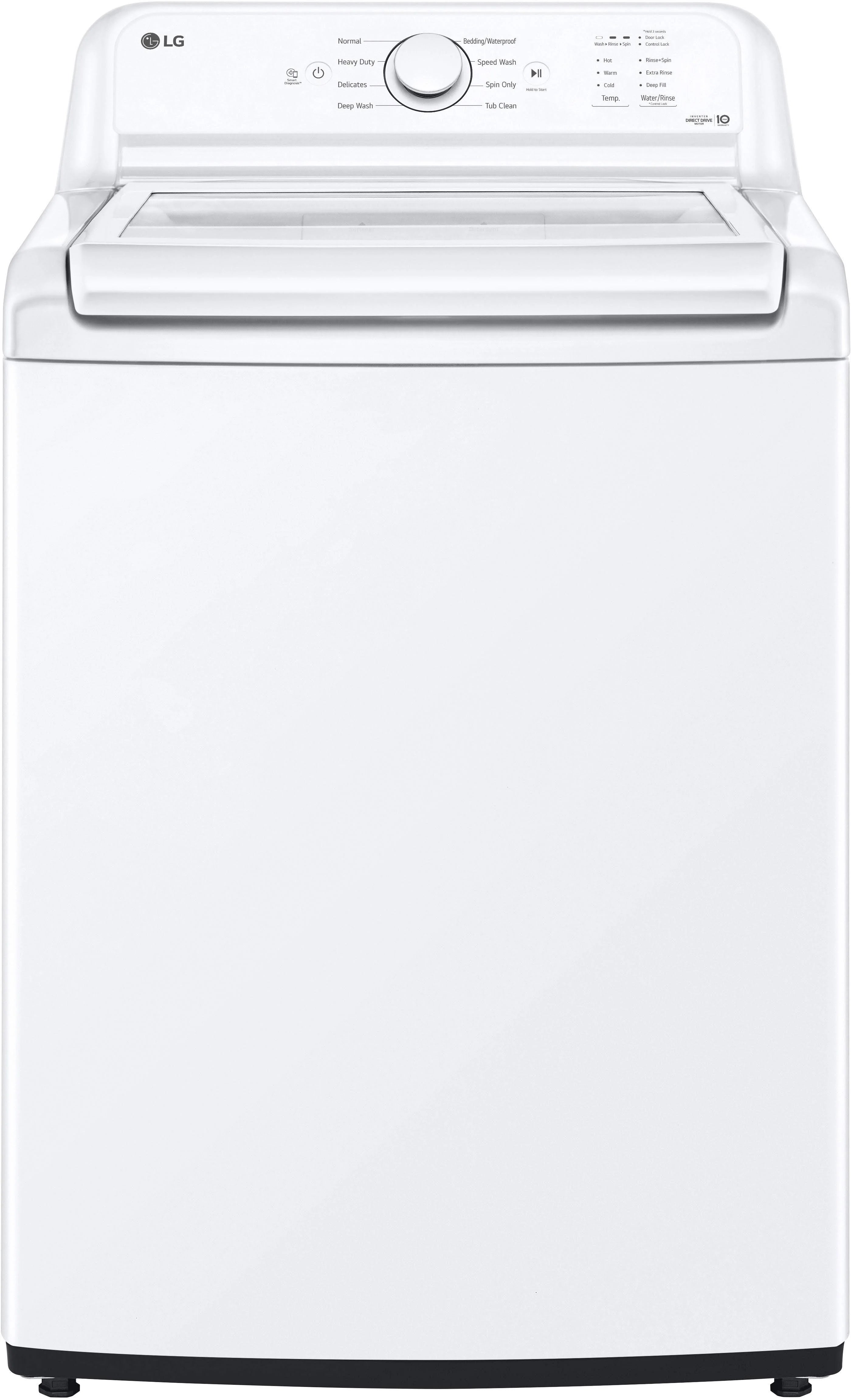 LG 4.1 Cu ft Top Load Washer with Agitator - White, 6100W