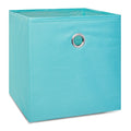 Mainstays 10.5" x 10.5" Aqua Ocean Collapsible Fabric Cube Storage Bin