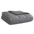 L'AGRATY Soft Thick Weighted Blanket (Dark Grey,60"x80"-20lbs) Queen Size Cooling BreathableMicrofiber Material with Glass Beads Big/Heavy Blanket for
