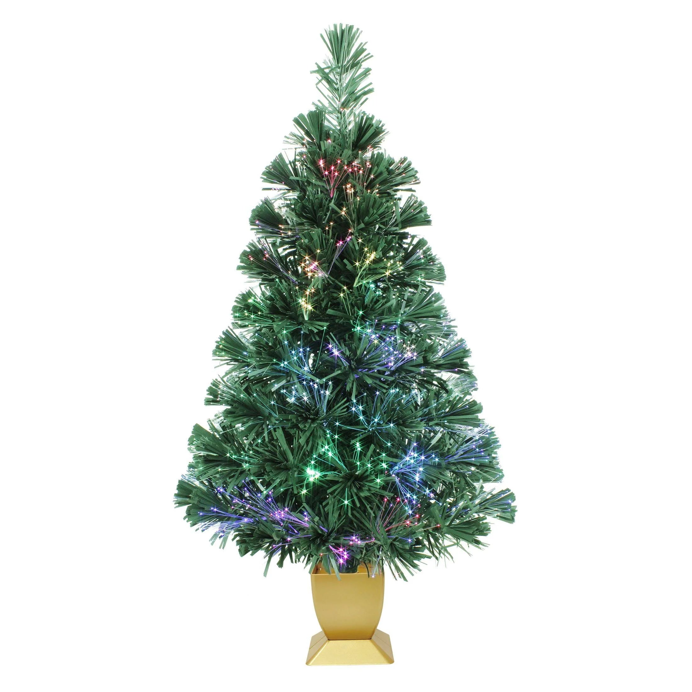 Holiday Time Prelit LED Fiber Optic Spruce Artificial Christmas Tree - Green - 32 ft