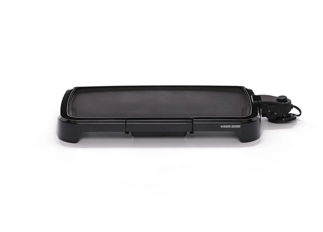Black & Decker GD2011B Family Size Electric Griddle, 20" x 11", Black