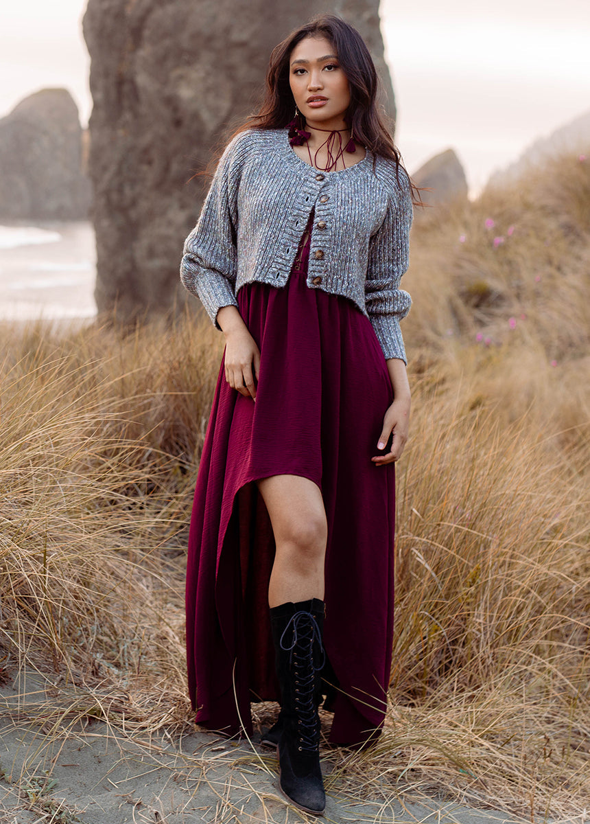Women Holland Dress in Plum