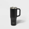 40oz Stainless Steel Straw Tumbler Black - Embark