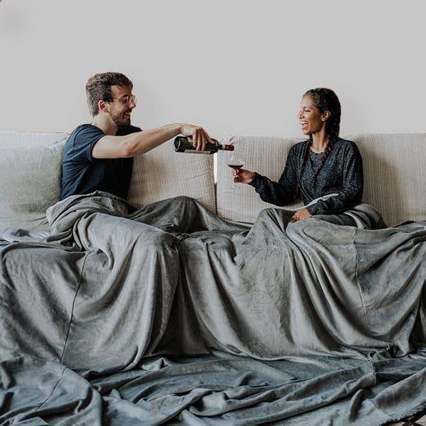 Big Blanket Co Original Stretch Blanket Light Grey - 120x120 Inches