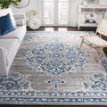 Bungalow Rose Cornett Light Gray/Blue Area Rug Size: Rectangle 6' x 9'