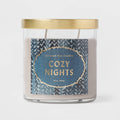 15.1oz Lidded Glass Jar 2-Wick Candle Cozy Nights - Opalhouse
