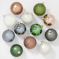 50ct Shatter-Resistant Round Christmas Tree Ornament Set Gold/Gray/Green - Wondershop