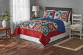 Mainstays Red Prairie Shooting Star Quilt, Full/Queen, Reversible