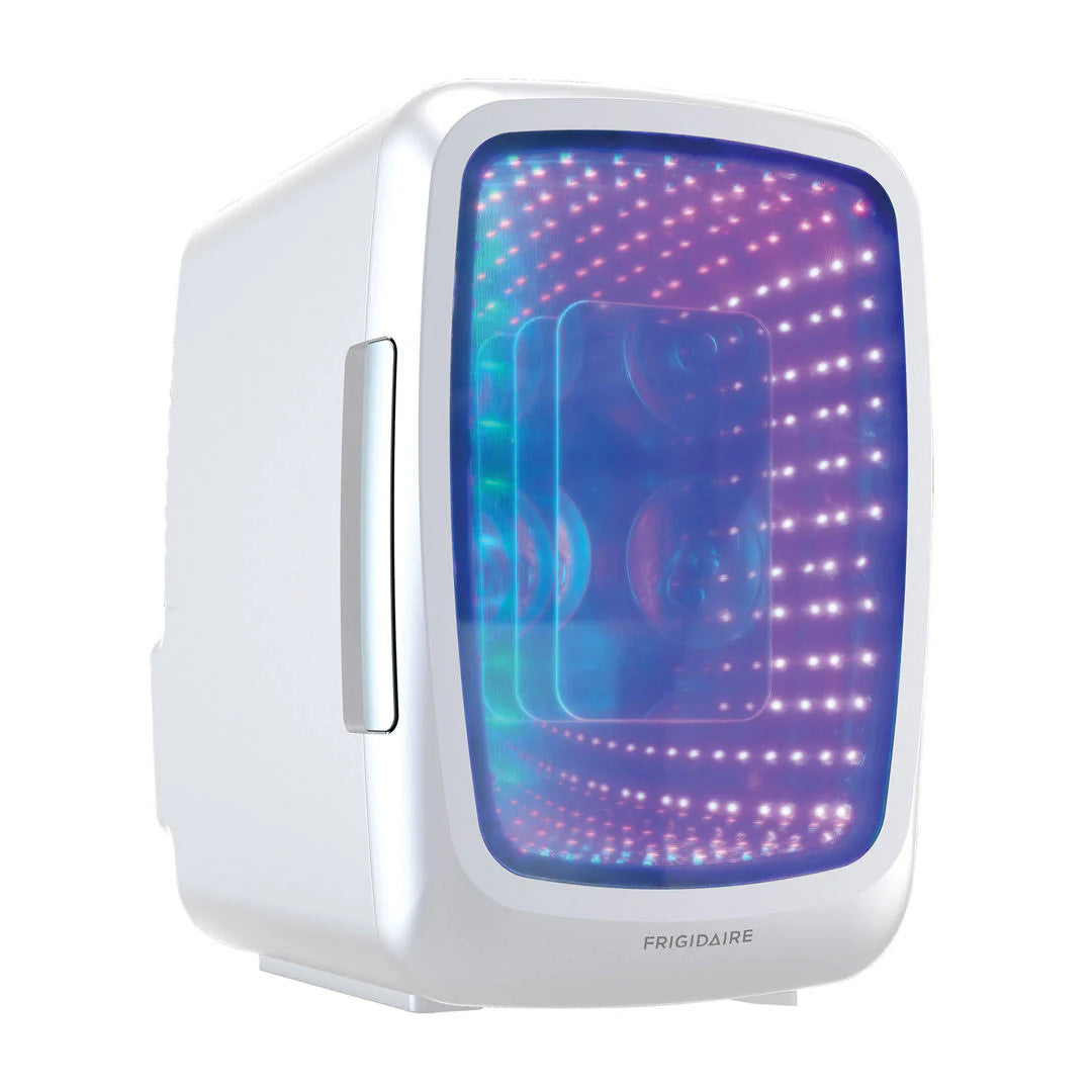 Frigidaire 6-Can Retro Gaming Light-Up Portable Beverage Mini Fridge, EFMIS179 [White]