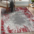 Luxe Weavers Euston Collection 7680 Red 2x3 Modern Abstract Area Rug