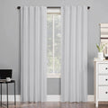 Sun Zero Cyrus Thermal 100% Blackout Back Tab Curtain Panel, 40" x 84", White