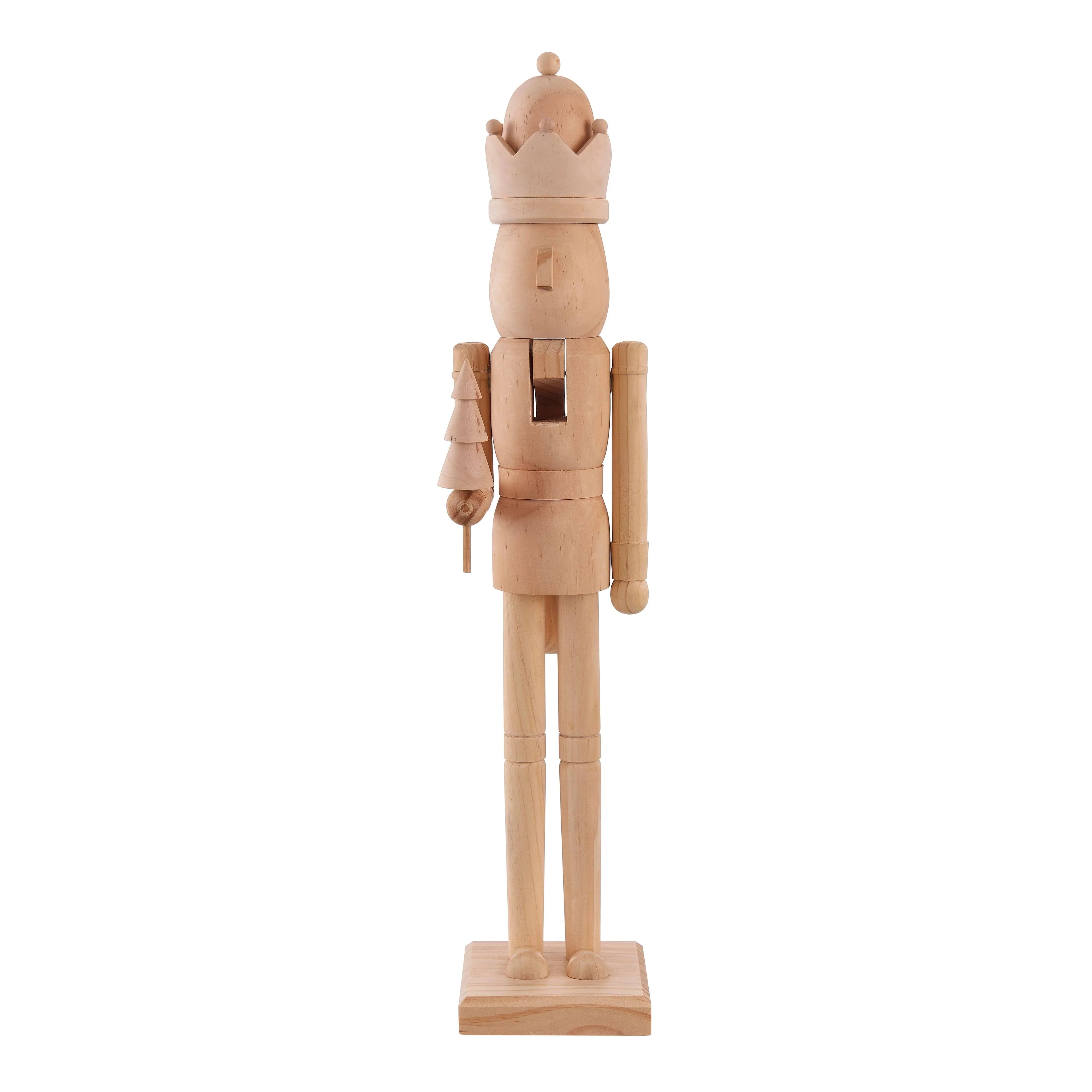 Unfinished Wood Nutcracker Decor by Make Market | 5.11" x 4.8" x 24" | Michaels