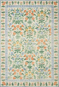 Rifle Paper Co. x Loloi 5'0" x 7'6" Cream Eden feat. CloudPile Mughal Garden (EDE-02) Area Rug