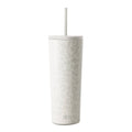 Simple Modern Classic 24oz Stainless Steel Lidded Tumbler Powder Coat 4D Cream Leopard