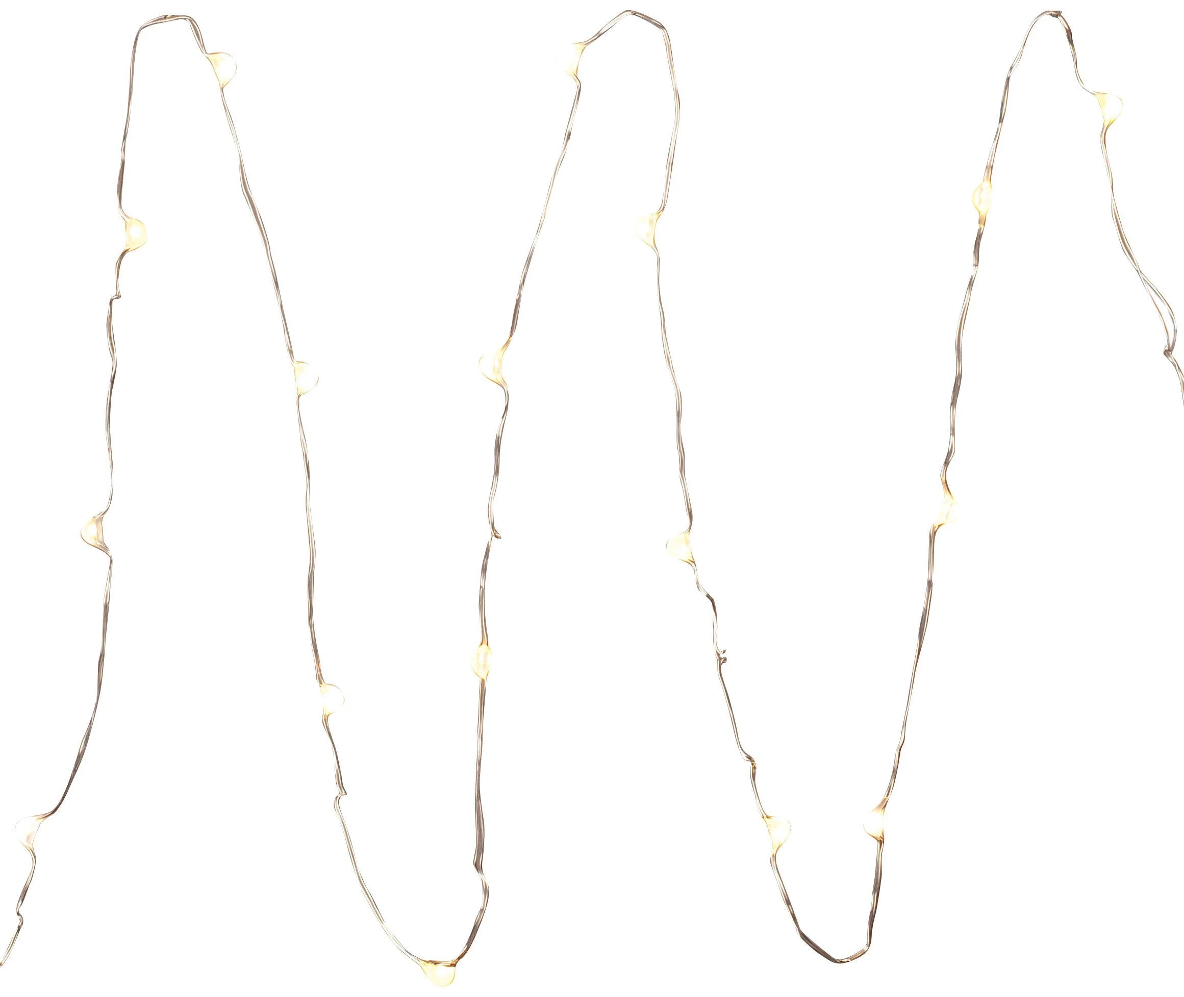 Everlasting Glow Light Strings, LED, Silver Wire, 3 Feet