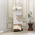 Beautypeak Gold Full Length Mirror, 58"x18" Standing Hanging or Leaning Against Wall Floor Mirrors Body Dressing Wall-Mounted for Living Room,
