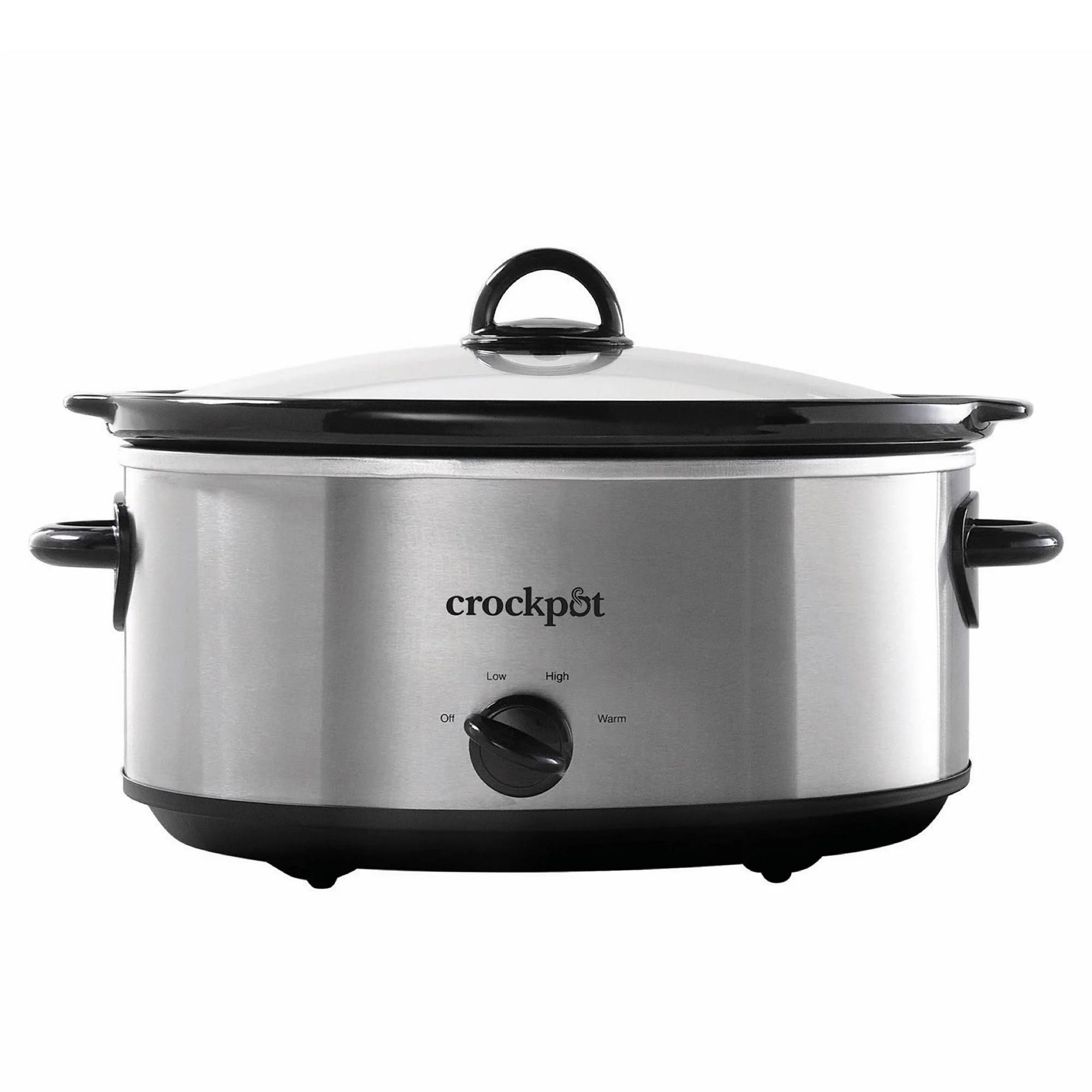 Crock-Pot Oval Manual Slow Cooker, Stainless Steel - 7 qt