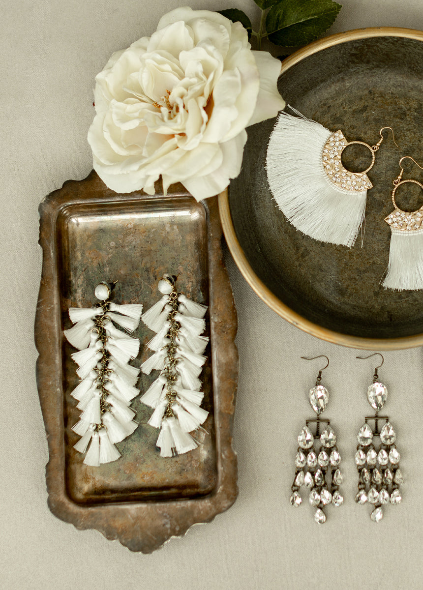 Women Ibiza Tassel Earrings in Lily