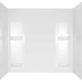 Pro-Series 32 in. x 60 in. x 57 in. 5-Piece Easy Up Adhesive Tub Surround in White