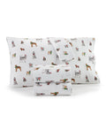 Charter Club Printed Flannel Cotton 4-pc. Sheet Set, Queen, Created for Macy's - Party Dogs