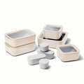 Caraway 14 Piece Glass Food Storage Set - Cream
