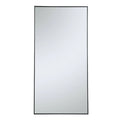Savina Metal Mirror Finish: Black, Size: 72" x 36"
