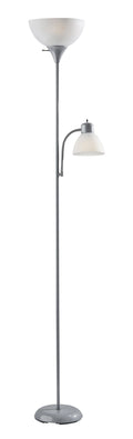 Mainstays Silver Combo Floor Lamp with Adjustable Reading Lamp - 72 ft
