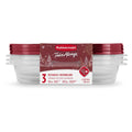 Rubbermaid TakeAlongs Rhubarb Rectangle Container Storage Set - 3 ct