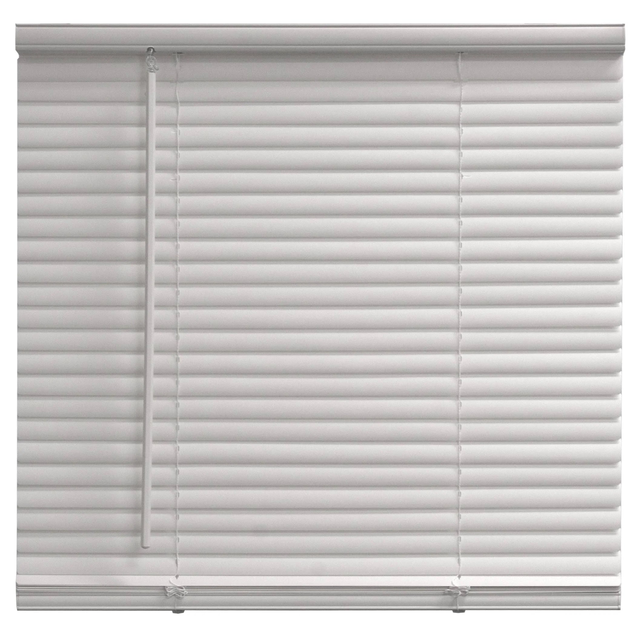 Mainstays 1" White Cordless Room Darkening Vinyl Blinds - Each
