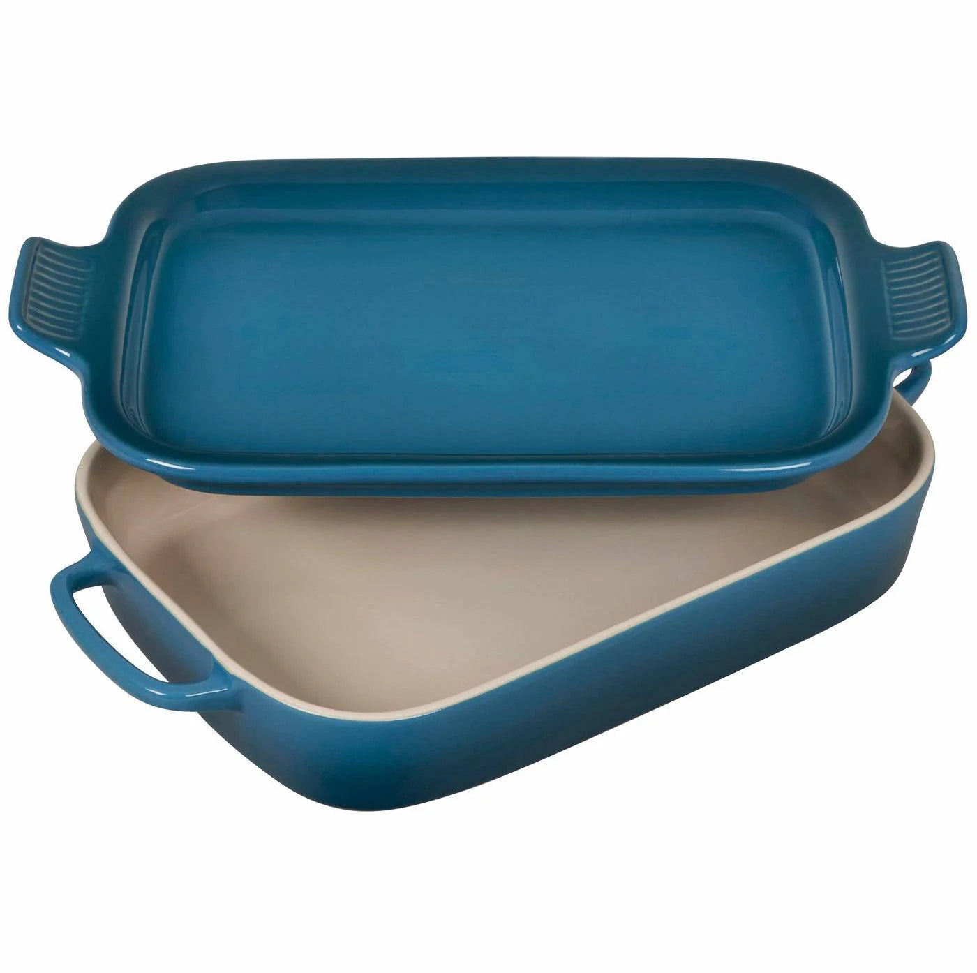 Le Creuset Rectangular Dish with Platter Lid - Stoneware - Deep Teal