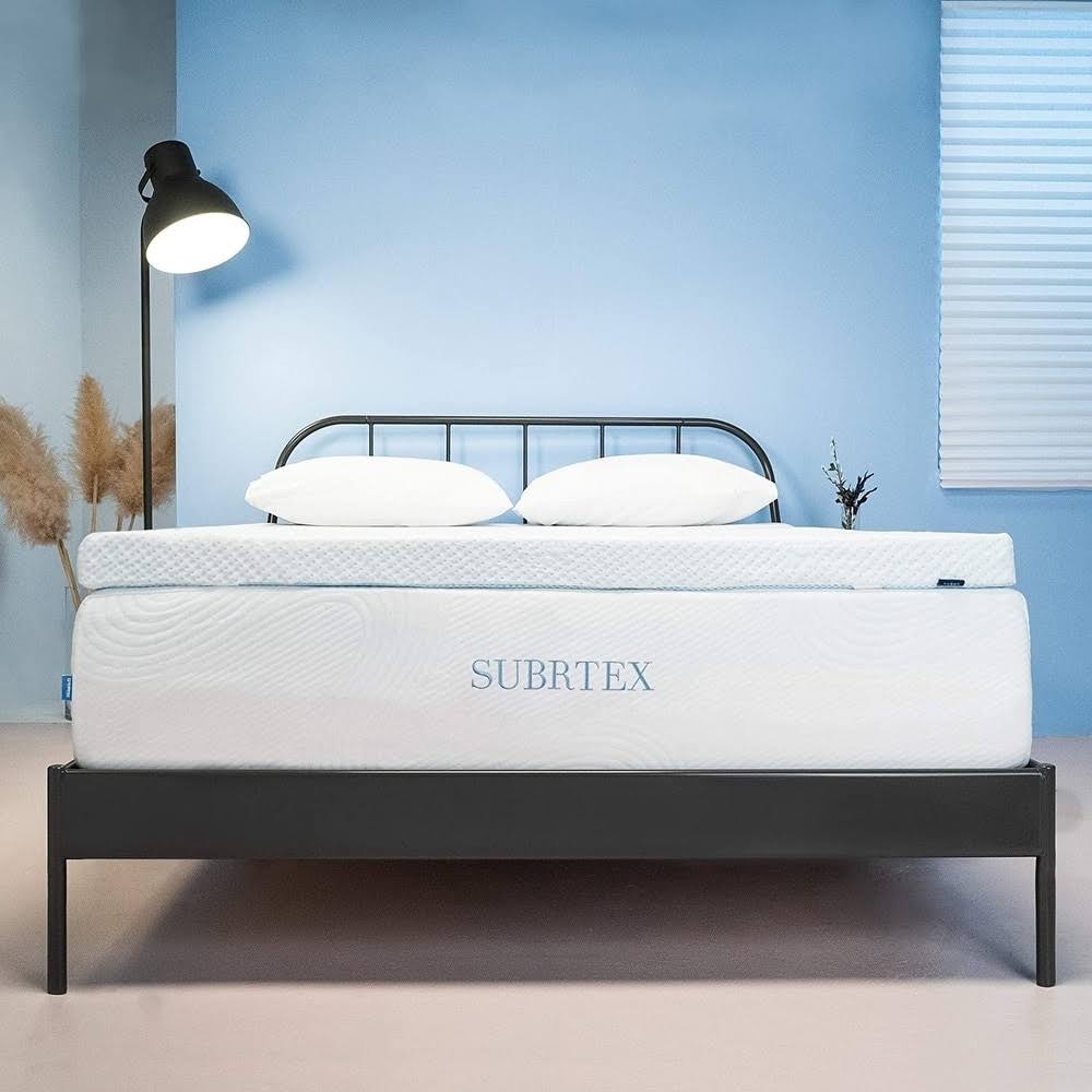 Subrtex 2,3, or 4 Inches Gel-Infused Memory Foam Bed Mattress Topper - Full- with Cover - 2 inch
