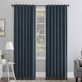 84"x50" Amherst Velvet Noise Reducing Thermal Back Tab Extreme 100% Blackout Curtain Panel Teal - Sun Zero
