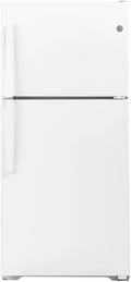 GE - 21.9 Cu. ft. Top-Freezer Refrigerator - White