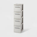 4 Drawer Skinny Tower Dark Gray - Brightroom