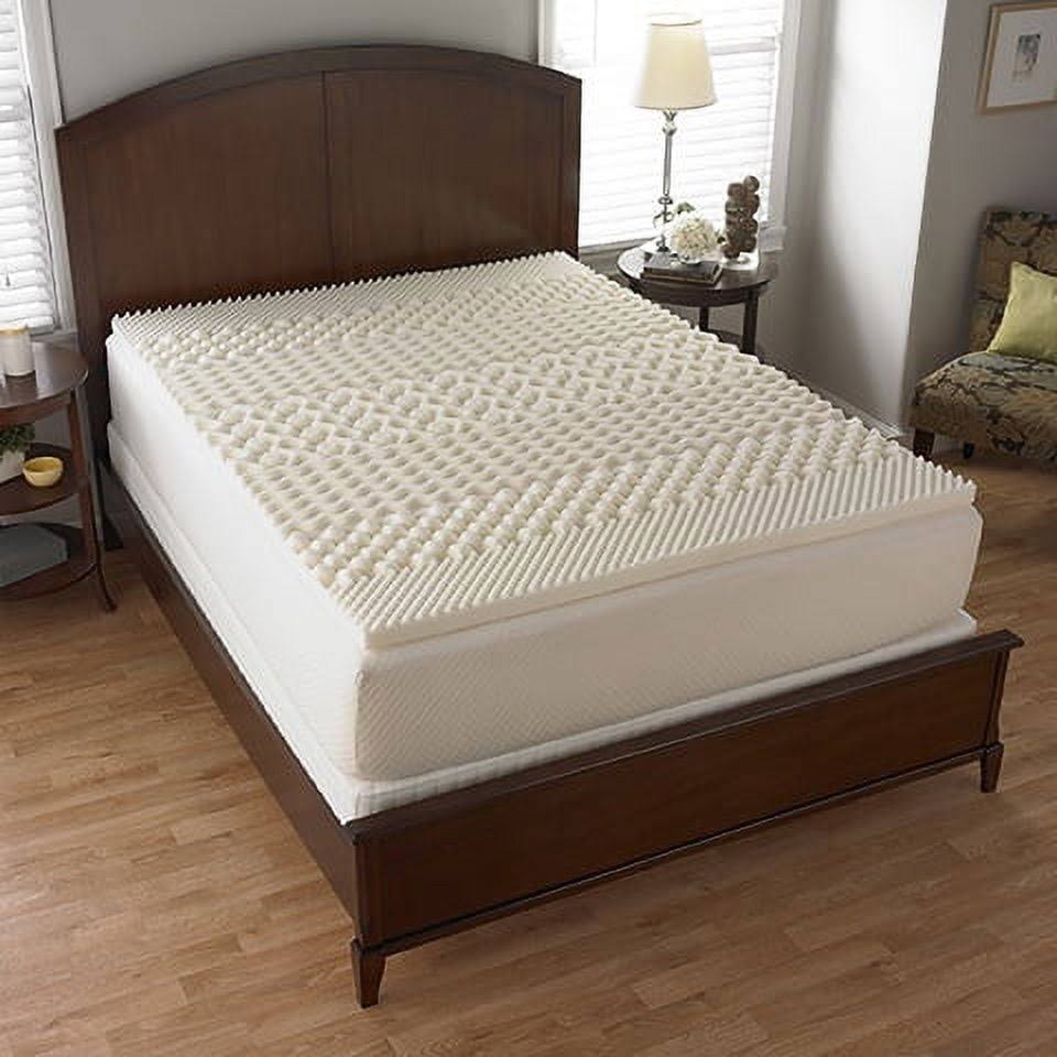 Mainstays 1.25 inch 7-Zone Foam Mattress Topper, Full