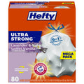 Hefty Ultra Strong Tall Kitchen Bags, Drawstring, Lavender & Sweet Vanilla, 13 Gallon, Mega Pack - 80 kitchen bags
