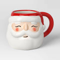 20oz Christmas Earthenware Figural Santa Mug - Wondershop