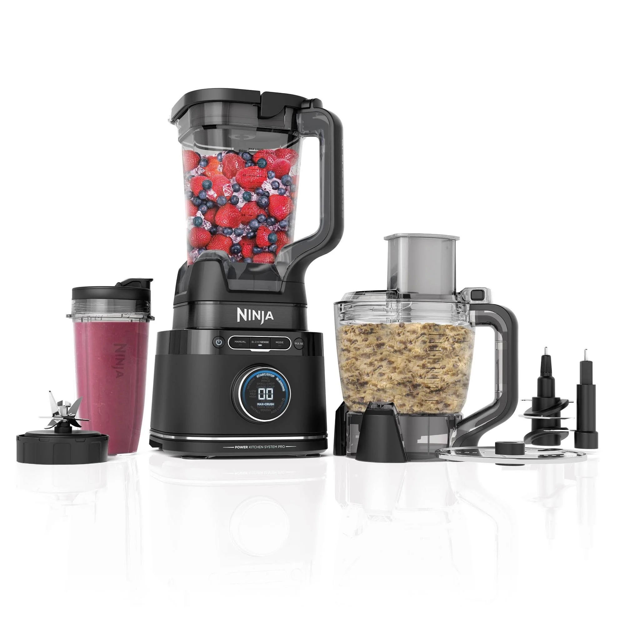 Ninja - Detect Kitchen System Power Blender + Processor Pro with BlendSense Technology - Black
