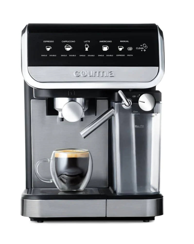 Gourmia GCM4230 8-in-1 One-Touch Espresso, Cappuccino, Latte & Americano Maker with Automatic Frothing