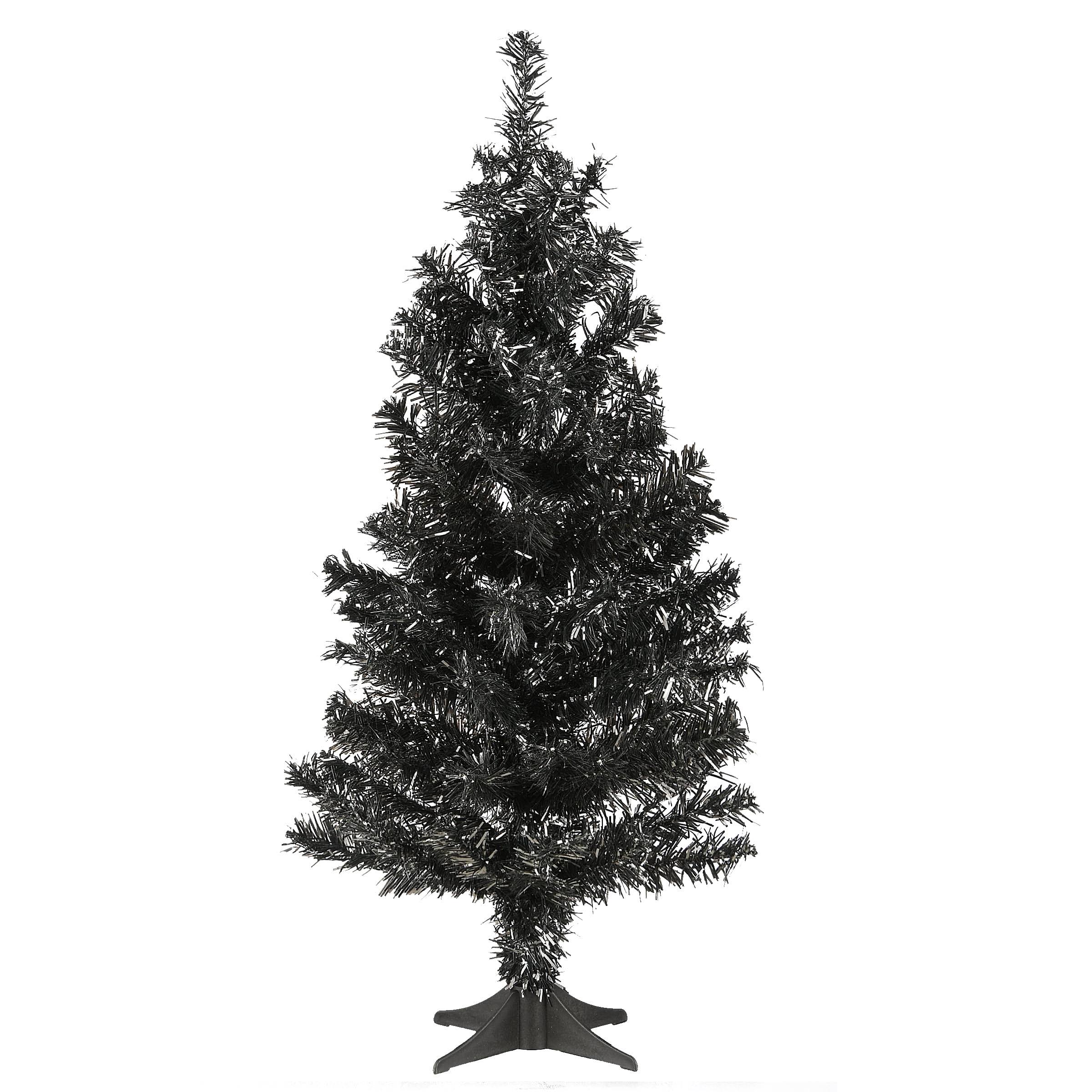 National Tree 2' Tinsel Tree-Black