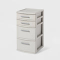 4 Drawer Weave Tower Dark Gray - Brightroom