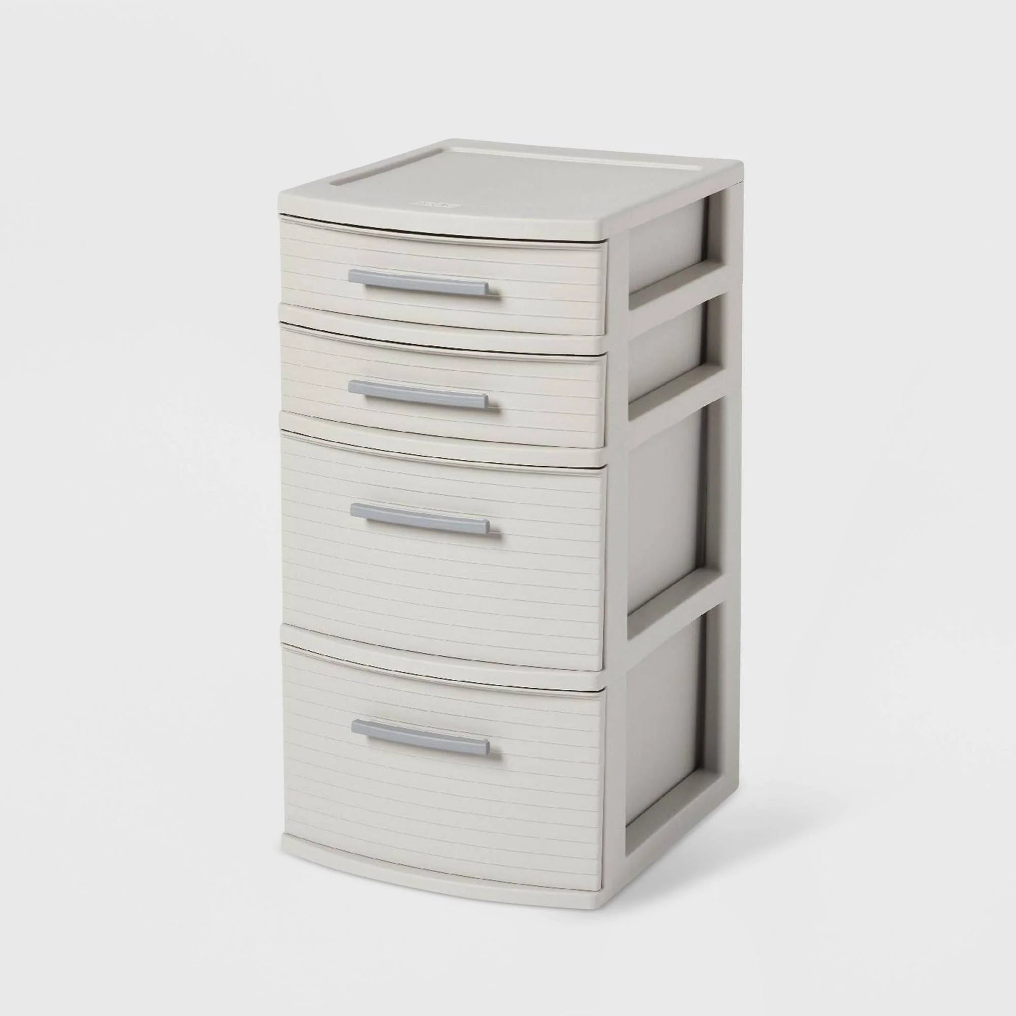 4 Drawer Weave Tower Dark Gray - Brightroom