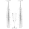 Amscan Plastic Champagne Flutes, 5.5 oz, Clear