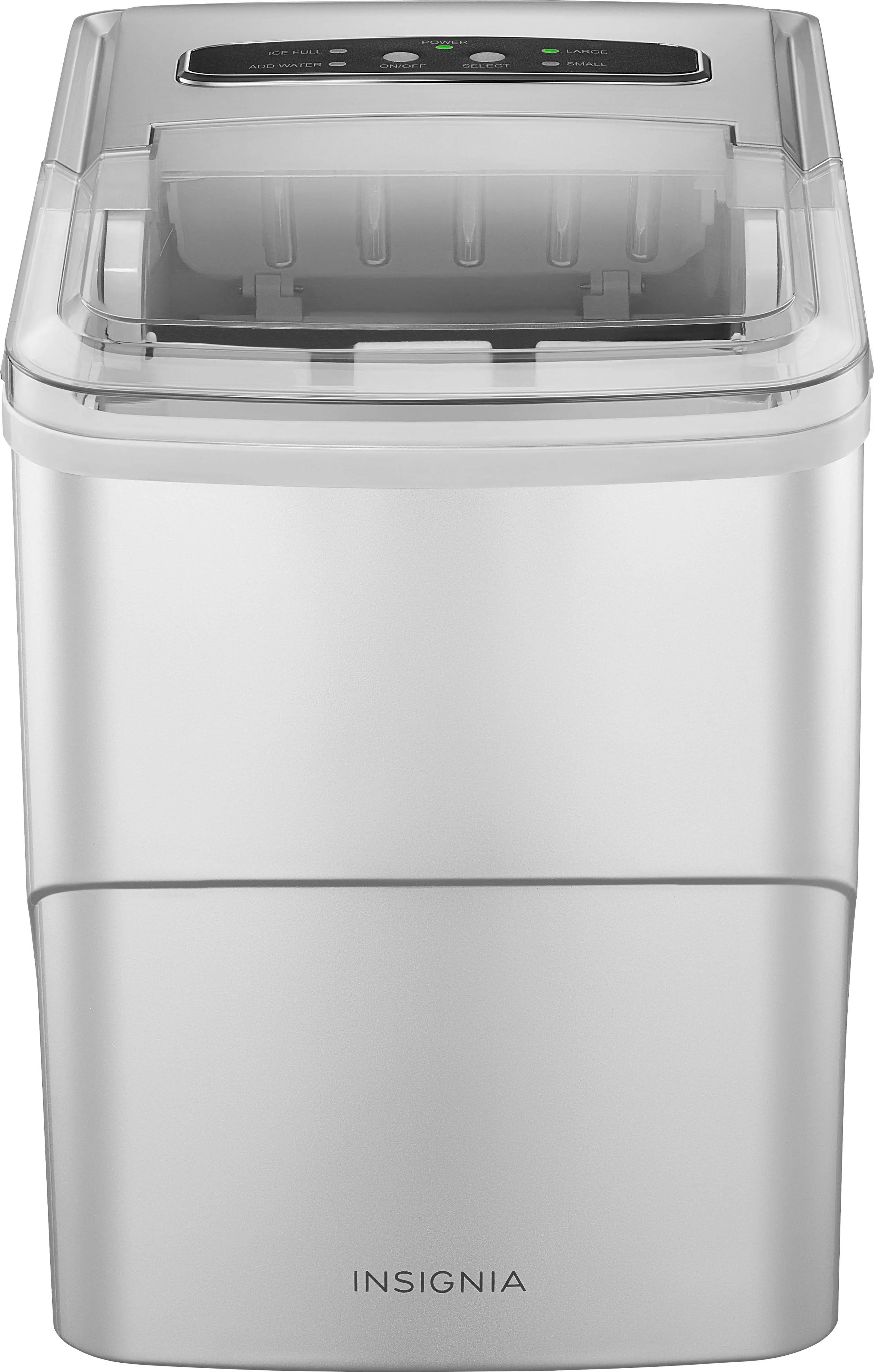 Insignia - 26-lb. Portable Ice Maker - Silver