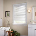 Home Decorators Collection White Cordless Room Darkening 2 in. Faux Wood Blind for Window - 13.25 in. W x 36 in. L